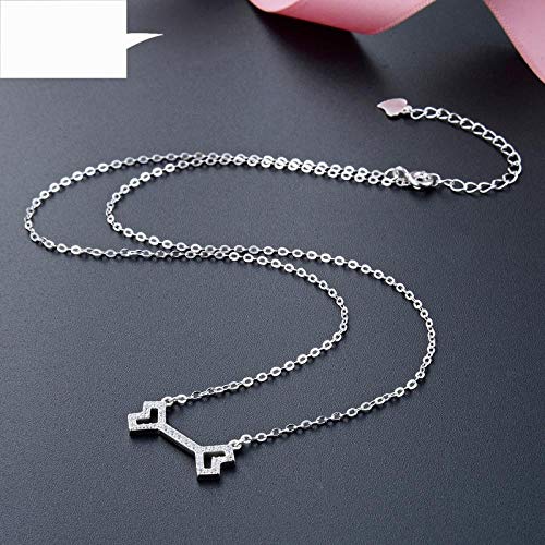 Collier cœur argent S925 anti-ternissement strass éclat