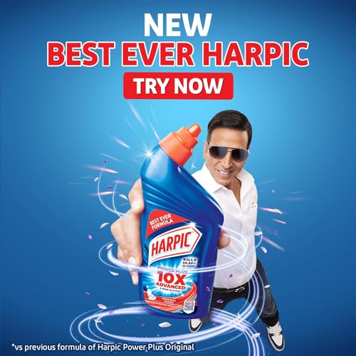 Image of Harpic Power Fresh 6 Toilet Cleaner Rim Block, Marine Splash - 35 g | Cleans & Freshens Upto 4 Weeks & Harpic Disinfectant Toilet Cleaner Liquid, Original - 500 ml | India's # 1 Toilet Cleaner