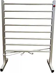 Toalheiro Térmico Grande de Chão com Seletor de Voltagem 110/220 V (Prata)