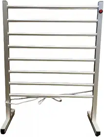 Toalheiro Térmico Grande de Chão com Seletor de Voltagem 110/220 V (Prata)