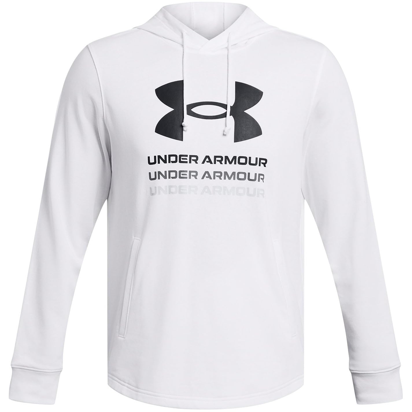 Under Armour Mens Rival Terry Graphic Hoodie White L