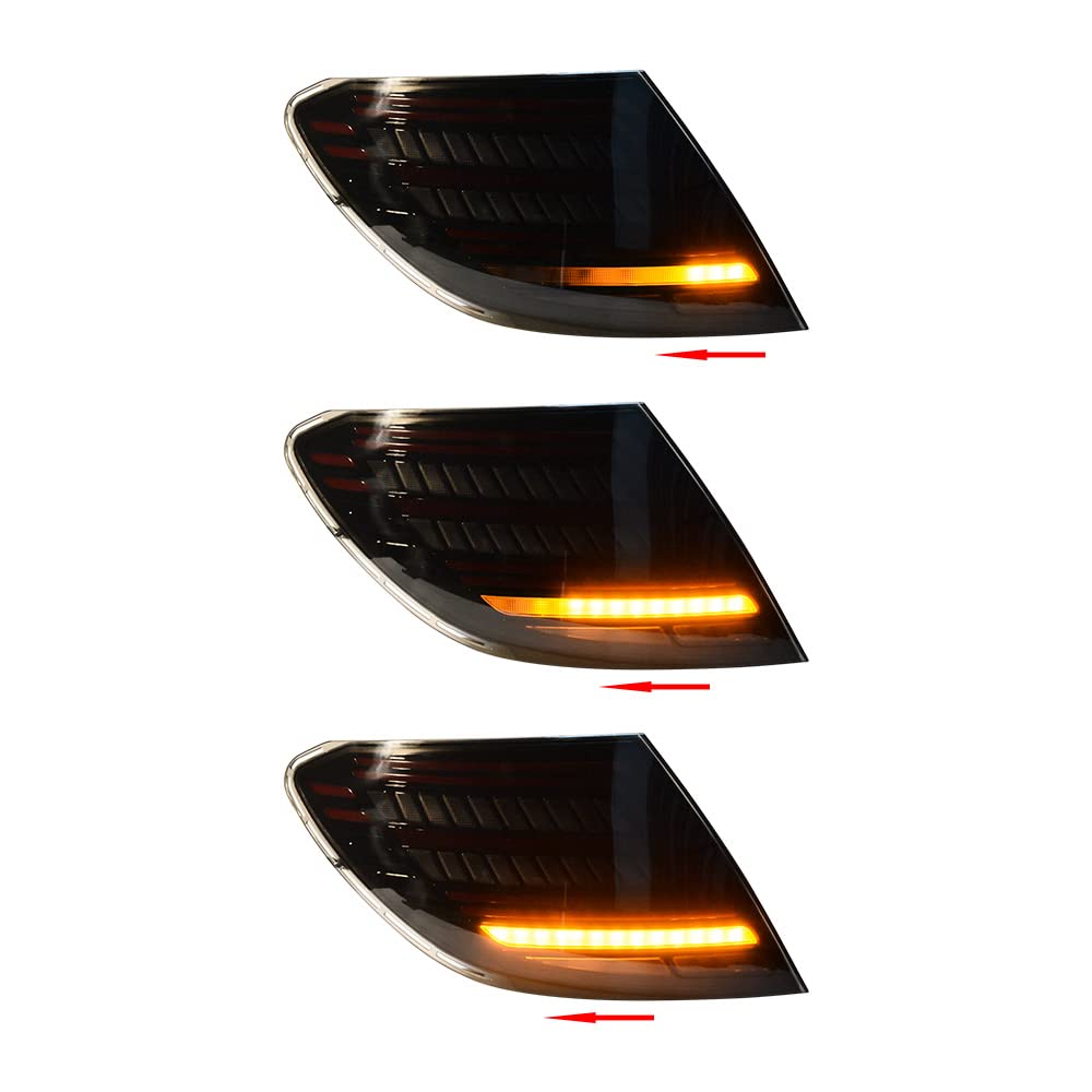 Astra Depot Completed Set Compatible with 2007-2014 Mercedes W204 C180 C200  C230 C250 C280 C300 C350 C63 AMG Left Right Tail Light Sequential Flashing