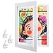 Jaxbo Kids Art Frame, Front-Opening 8.5 x 11 Art Frames Display Kids Artwork,Drawing,Photos,Crafts with 3PCS Non-marking Nails