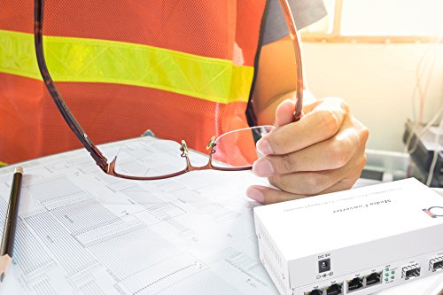 2 X Open Sfp Slot + 4 X Utp Cat5E/Cat6 10/100/1000 Copper Ports - Gigabit Ethernet - Fiber Media Converter - Mini Switch - Autosensing - Sfp Slot Supporting Any Mini Gbic/Sfp Gigabit Type #TOP1