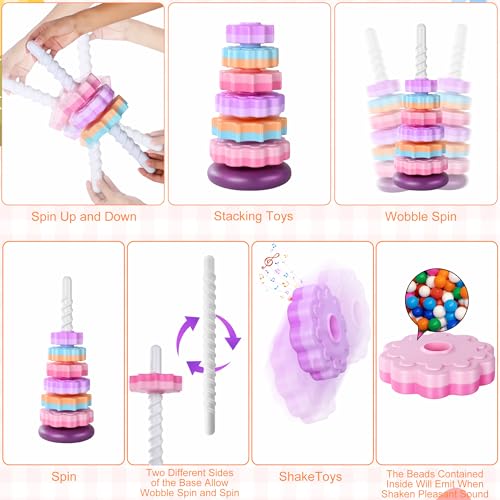Image of Stacking Toys for Toddlers 1-3,Stacking Cups,Autism Sensory Stacking Rings Baby Toy