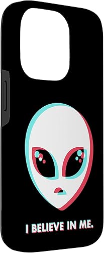 Miniatura 3 de iPhone 14 Pro Alien Shirt Disfraz de Halloween Big Alien Head I believe in me Case