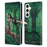 Head Case Designs Licenza Ufficiale Christos Karapanos Artemide Arte Mitica Custodia Portafoglio in Pelle Compatibile con Samsung Galaxy S25+