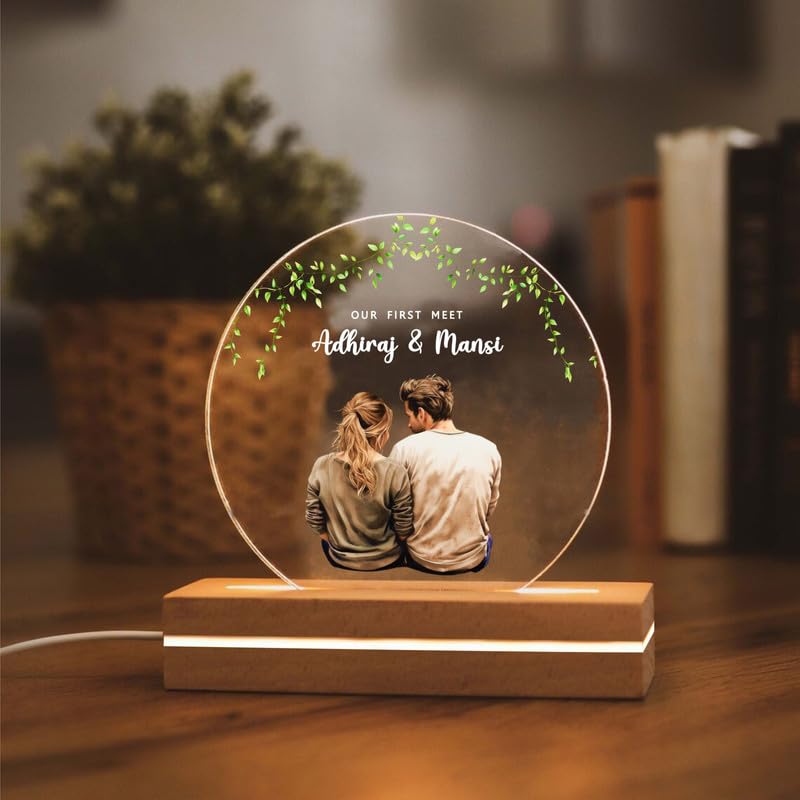 THE GRANDEUR LED Photo Lamp, Personalised Anniversary Gift for Couples, Husband, Wife, Wedding, Birthday