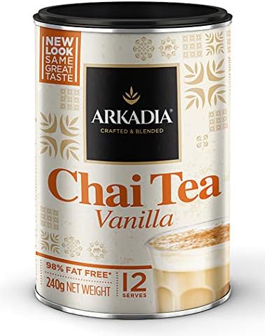 ARKADIA Beverages Chai Tea Spice 20 Sachets 98% Fat Free | Black Tea Base & Secret Exotic Ingredients | For Hot, Iced & Latte Drinks | Experience Café Indulgence At Home