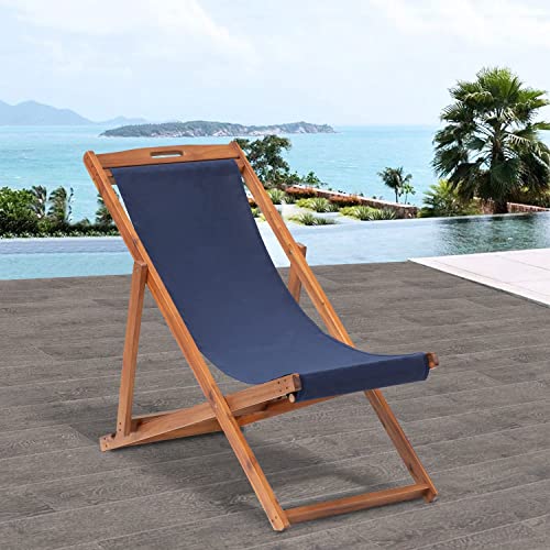 Capacmkseh ZW-VRC-LG845-BLUE Patio Lounge Chair Outdoor Beach Chair Set Of 2 thumb #1