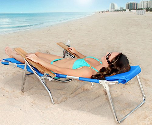 Ostrich Deluxe Chair & Mac Sports Beach Day Foldable Chaise Lounge Chair With Integrated Wagon Pull Cart Combination And Heavy Wheels - Perfect For Beach, Backyard, Pool Or Picnic #TOP2