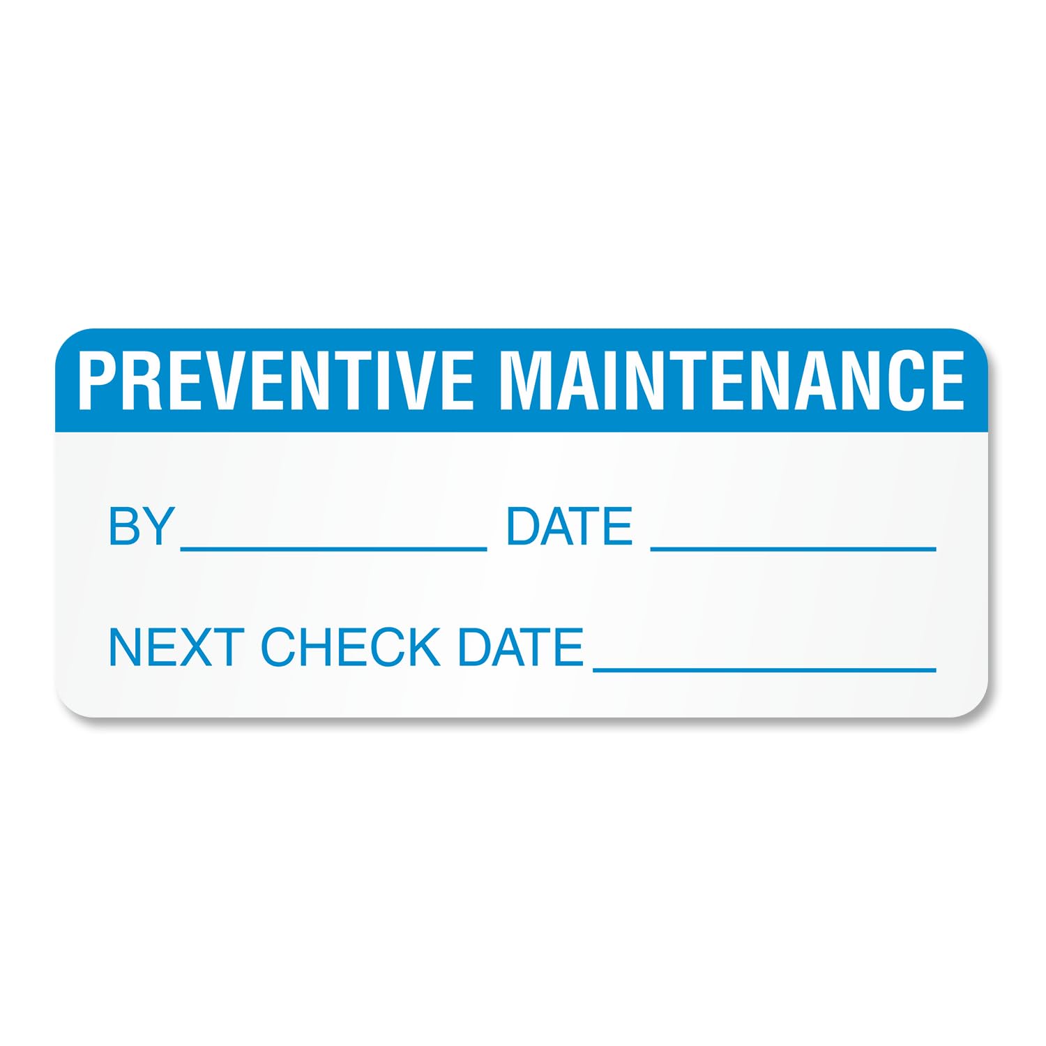 Manutenzione preventiva, 5/20,3 x 3,8 cm 4 mil Wht Flexible vinyl, TC, vinyl Label, 350 Labels/Box