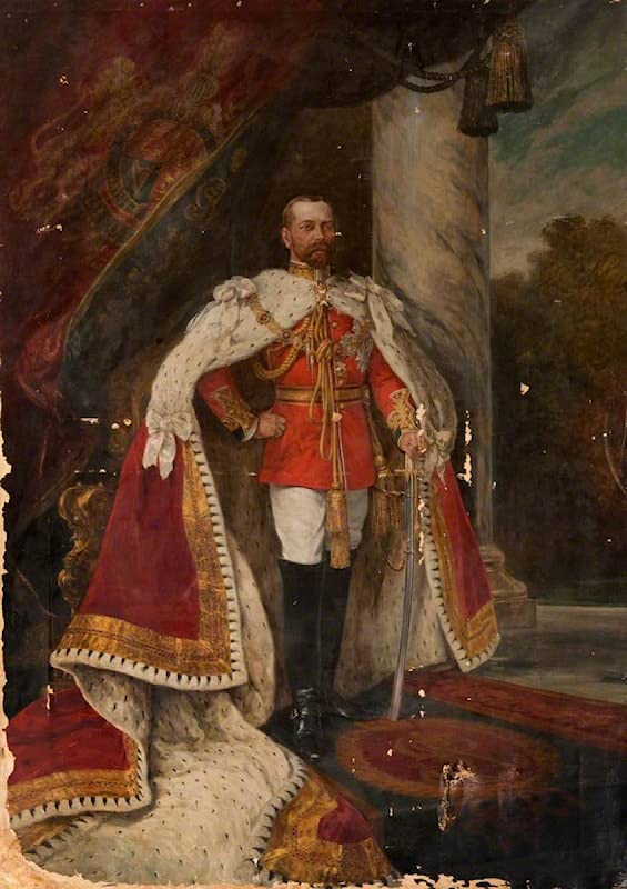 Portrait d'un gentleman en robe de Luke Fildes affiche d'art sur toile 60x90cm