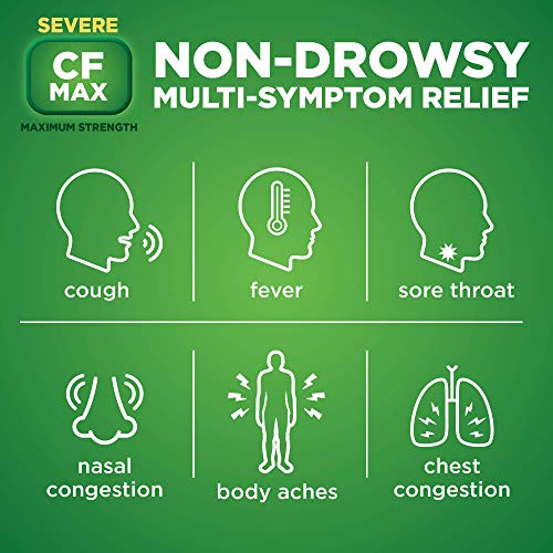 Amazon Basic Care Tussin Severe Cf Max Syrup, Multi-Symptom Cough, Cold And Flu Liquid Medicine thumb #1