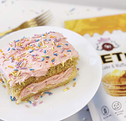 Keto Pancake & Waffle Mix | Just Add Water, Fluffy, Gluten Free, Grain Free, Dairy Free, Low Carb Pancakes | 3G Net Carbs Per Serving | Sugar Free, No Sugar Added | Baking Mix, Makes Cupcakes, Bread, Mugcakes, English Muffin | Easy To Make #TOP4