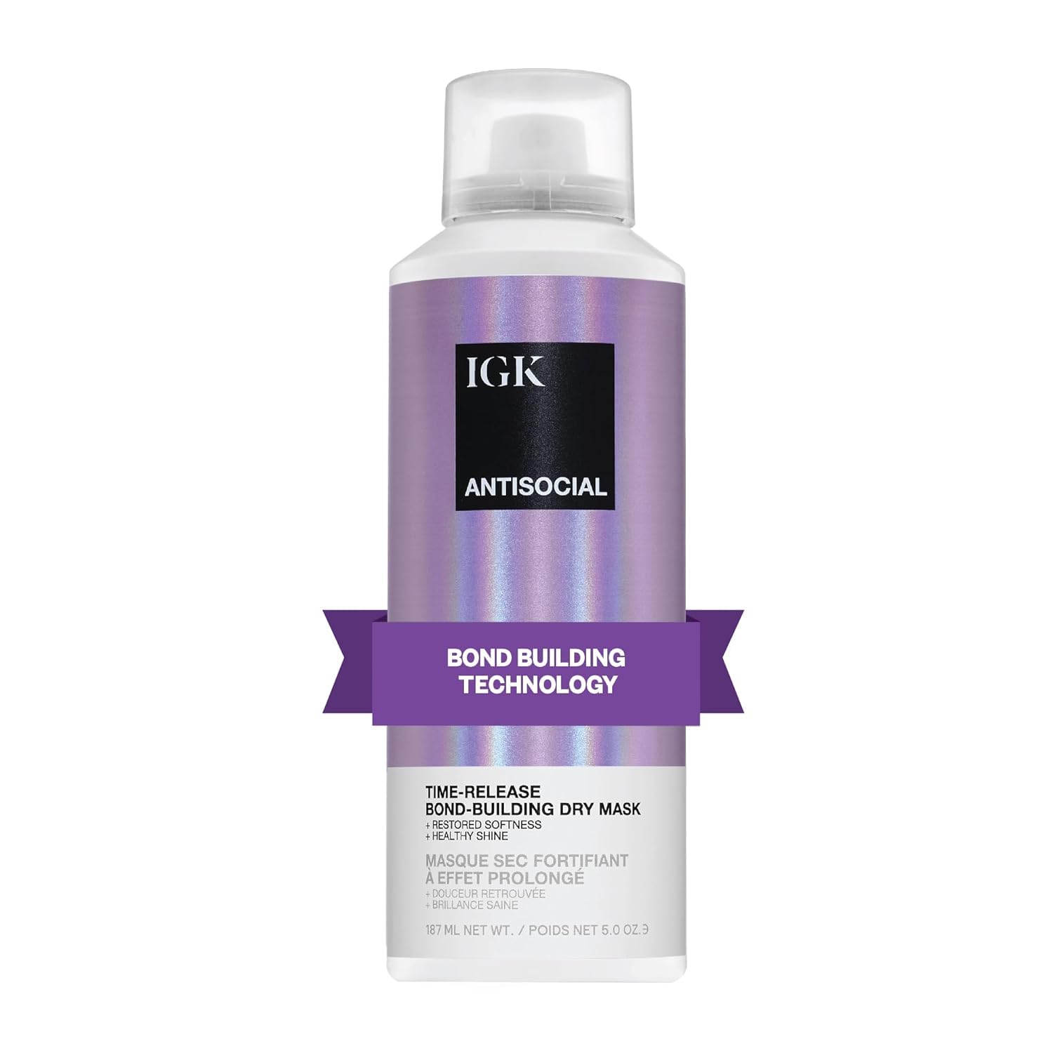 IGK Antisocial Overnight Bond-Building Dry Hair Mask - 5oz