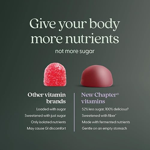 Miniatura 5 de New Chapter Gomitas multivitamínicas para mujeres de más de 50 años, 52% menos de azúcar, vitaminas gomosas de envejecimiento saludable para mujeres