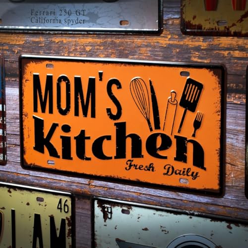 Image of inchMom's Kitchen inch Vintage Retro Metal Signs - License Wall Plate, Car Tag - Ideal for Cafe, Restaurant, Shop, Home, Hotel, Club, Office, Living Area - Design Plaque