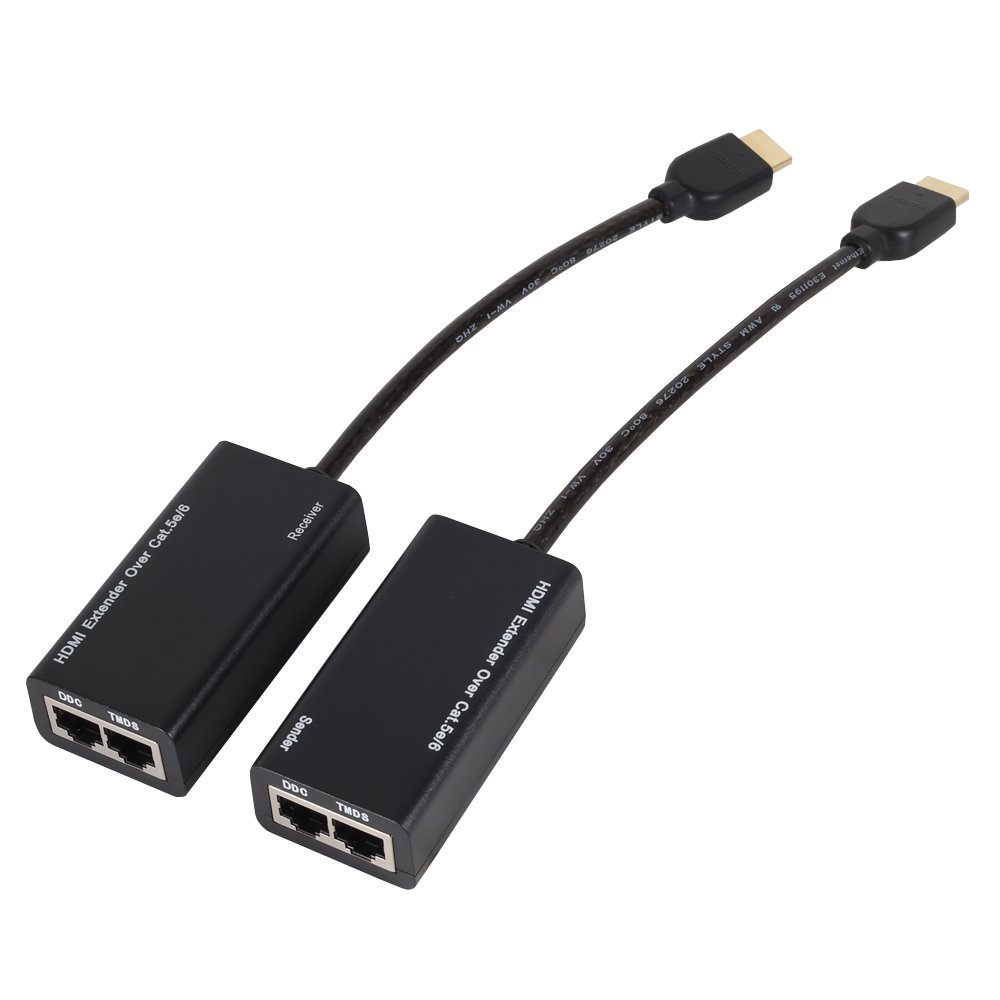 MICROWARE HDMI Extender over Cat5e or Cat6 Cables with Pigtail - (up to 30 meters / 98 feet)-image-30