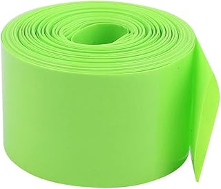 Tool parts 30mm Flat Width 2.5M Length PVC Heat Shrink Tube for Green for 18650 Batteries