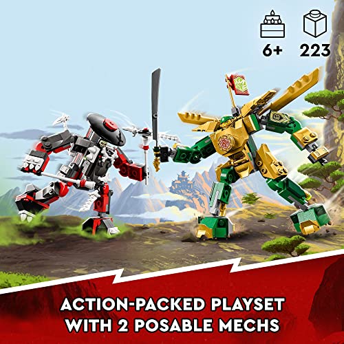 Lego Ninjago Lloyd’s Mech Battle Evo Building Set 71781, With 2 Action Figures, 2 Posable Ninja Action Figures To Build, Ninja Toy For Kids Ages 6+ With Bone Warrior And Golden Lloyd Minifigures #TOP1