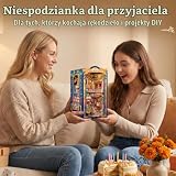 CUTEBEE Zestaw Book Nook – drewniane puzzle 3D dla dorosłych (Plaza de los Muertos)