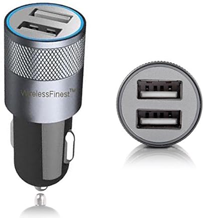 Car Charger, WirelessFinestTM, Dual Port 3.1A USB Car Charger Adapter for Apple iPhone 6/6 Plus/5s/5c/5/4s/4, Apple iPad 4/3/2/Mini/Air/2, Apple iPod, Samsung Galaxy S6/S5/S4/S3/Tab 4, Motorola, HTC P Car Charger, WirelessFinestTM, Dual Port 3.1A USB Car Charger Adapter for Apple iPhone 6/6 Plus/5s/5c/5/4s/4, Apple iPad 4/3/2/Mini/Air/2, Apple iPod, Samsung Galaxy S6/S5/S4/S3/Tab 4, Motorola, HTC P