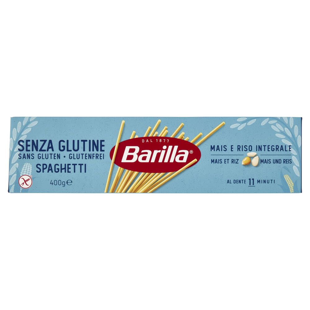 Italian Gourmet Spaghetti pasta senza glutine glutenfrei 16 x 400g | Con mais e riso integrale, vegan, laktosefrei, cottura al dente in 11, Gesamtnettogewicht 6,4 kg + Kostenlos Polpa 400g