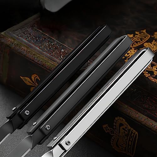 eiloszf Klappmesser Taschenmesser Outdoor Camping Survival Jagdmesser Scharfes Überlebensmesser mit Glasbrecher Angeln Zweihandmesser (Grau) – Bild 5