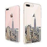 uCOLOR New York Skyline Clear Case Compatible with iPhone 8 Plus/7 Plus/6s Plus/6 Plus Slim...