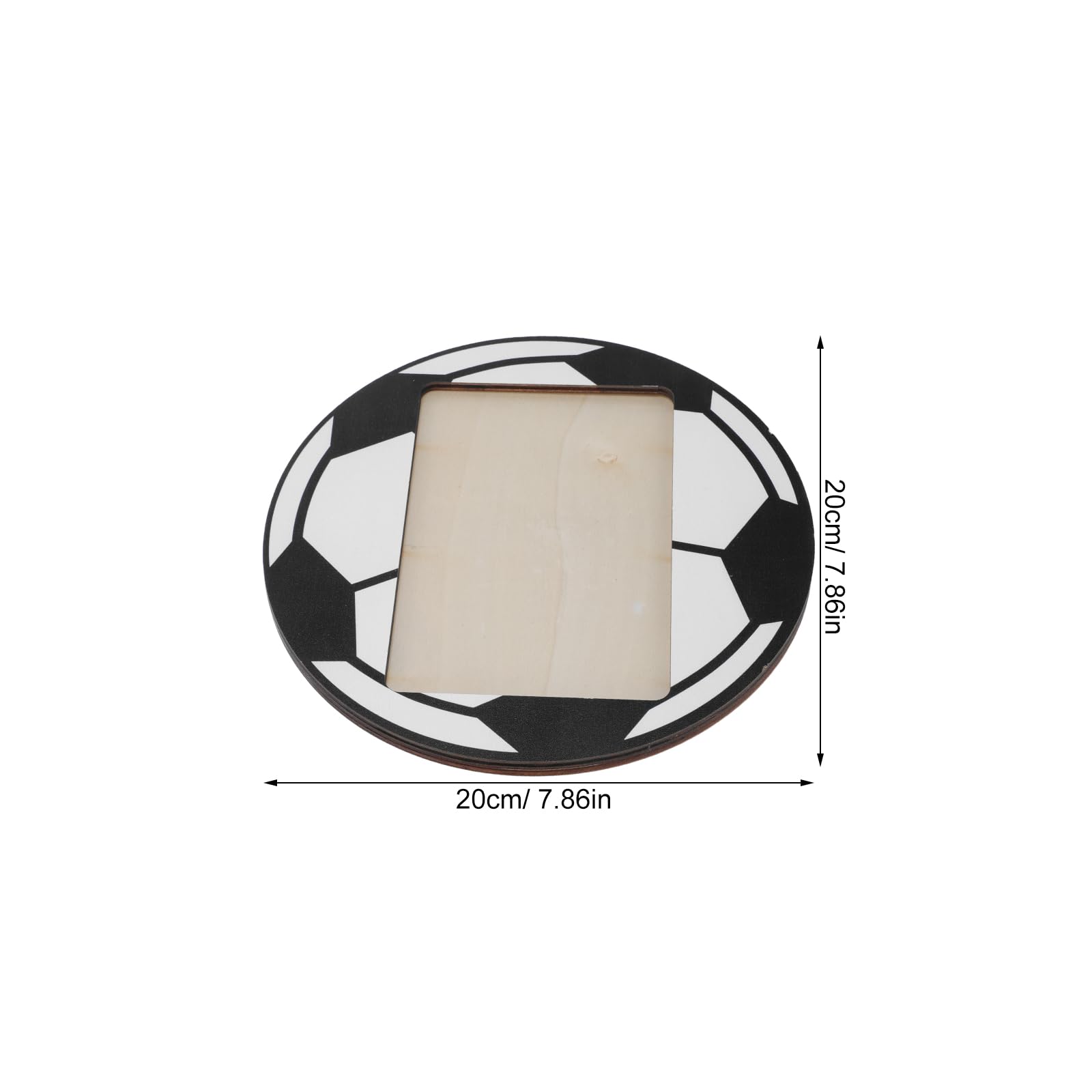 Marco de Fotos de Madera Temática Fútbol 6 Piezas 6 X 4 Pulgadas Soporte para Exhibición de Fotografías Decoración de Mesa Rústica Adecuado para Fiestas y Recuerdos