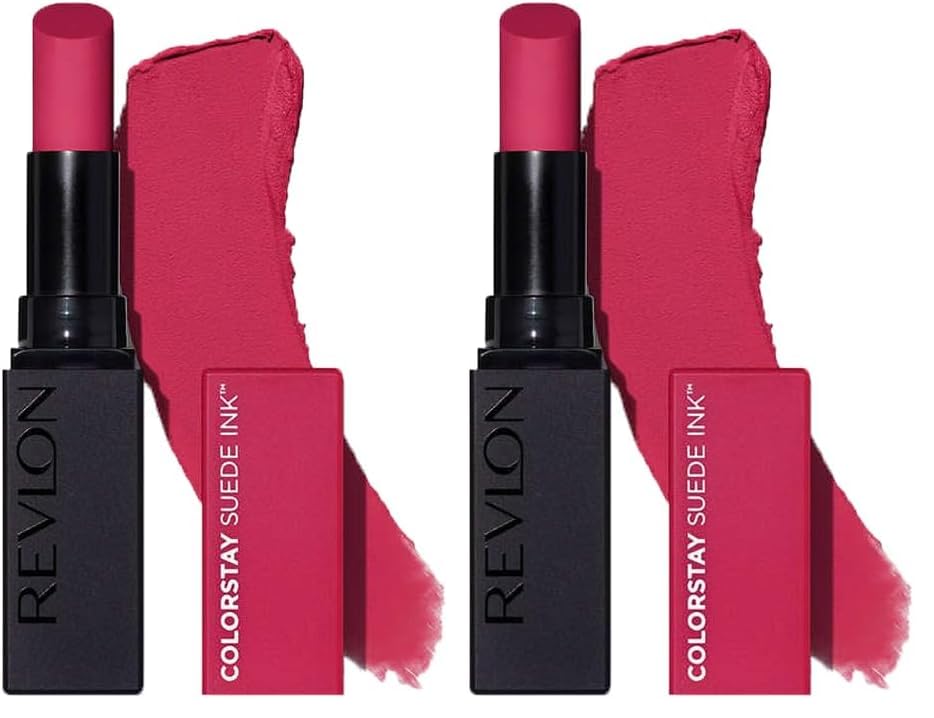Image of REVLON ColorStay Suede INK Lipstick, Waterproof, Longwear, Transfer proof, Antioxidant-rich Vitamin E, With Vegan Formula made without parabens, Type A - 011 (Pack of 2)