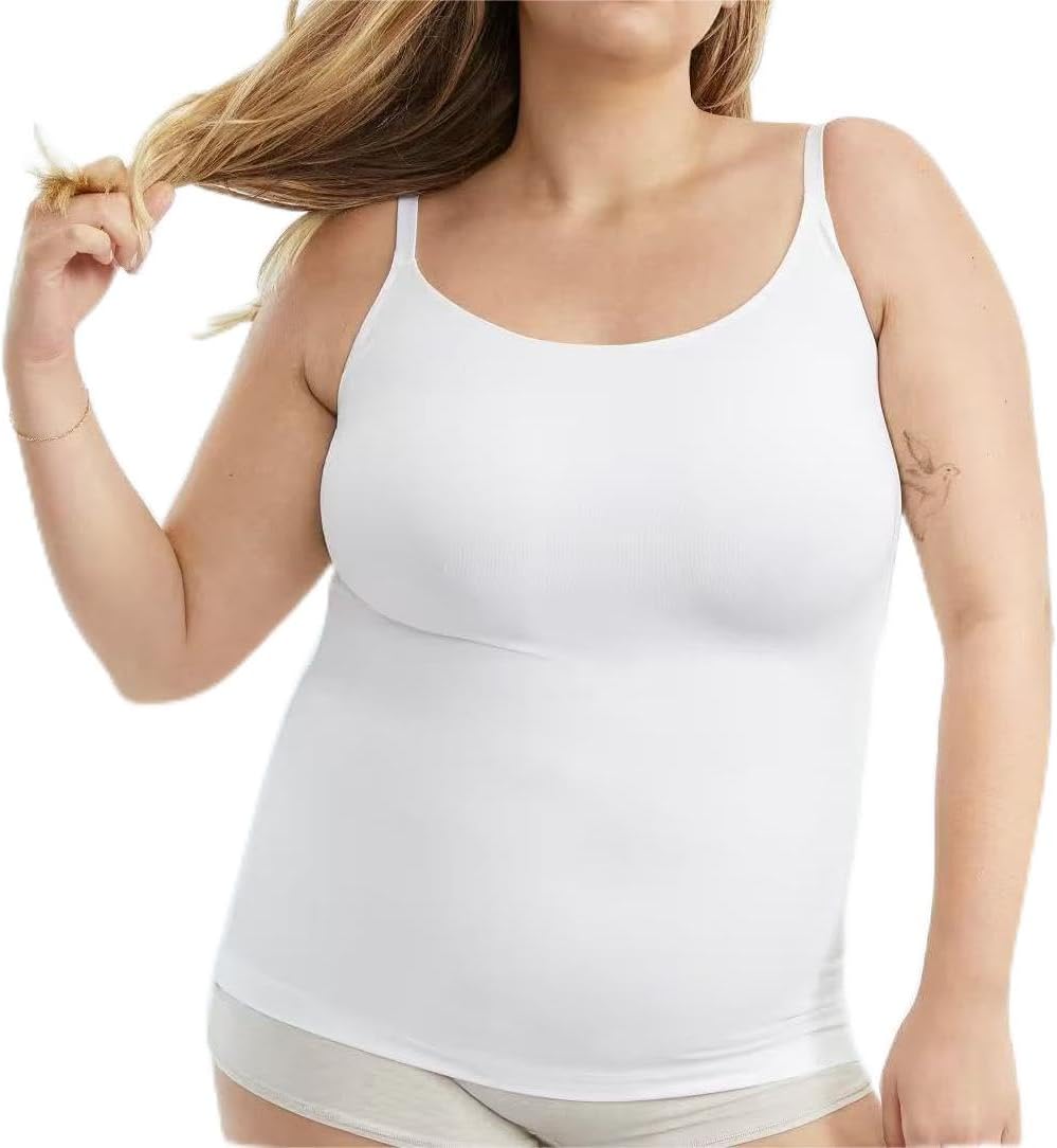 Women Plus Size Shapewear Tank Top Compression Tank Tummy Control Scoop Neck Camisole Tops Seamless Cami Tops