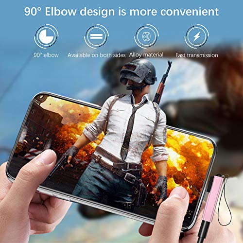 VIMVIP USB-C to 3.5mm Headphone Jack Adapter, USB Type C Audio Aux Jack Adapter Converter with Portable String (Rose Gold)