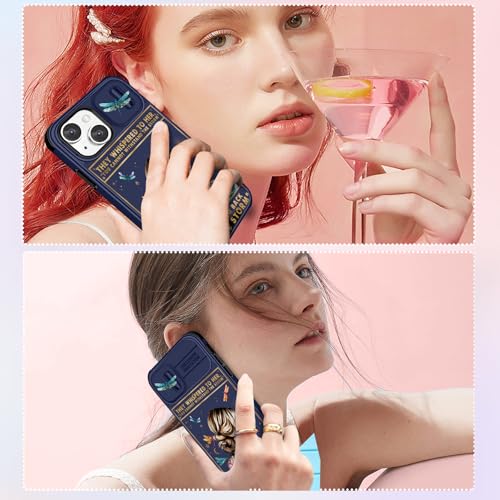 Image of Funermei (2in1 for iPhone 14 Plus Phone Case for Women Cute Cats Girls Animals Cover Kawaii Girly Purple for Teen Girl Pretty Unique Design with Camera Cover Funda for Apple for iPhone 14 Plus Case