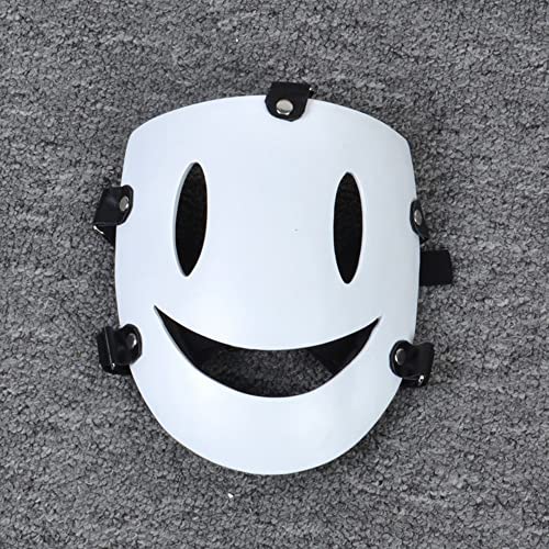 High-Rise Invasion Mask Anime Cosplay Sniper Tenkuu Shinpan Headgear White Smile PVC Mask for Halloween Costume Props - Image 2