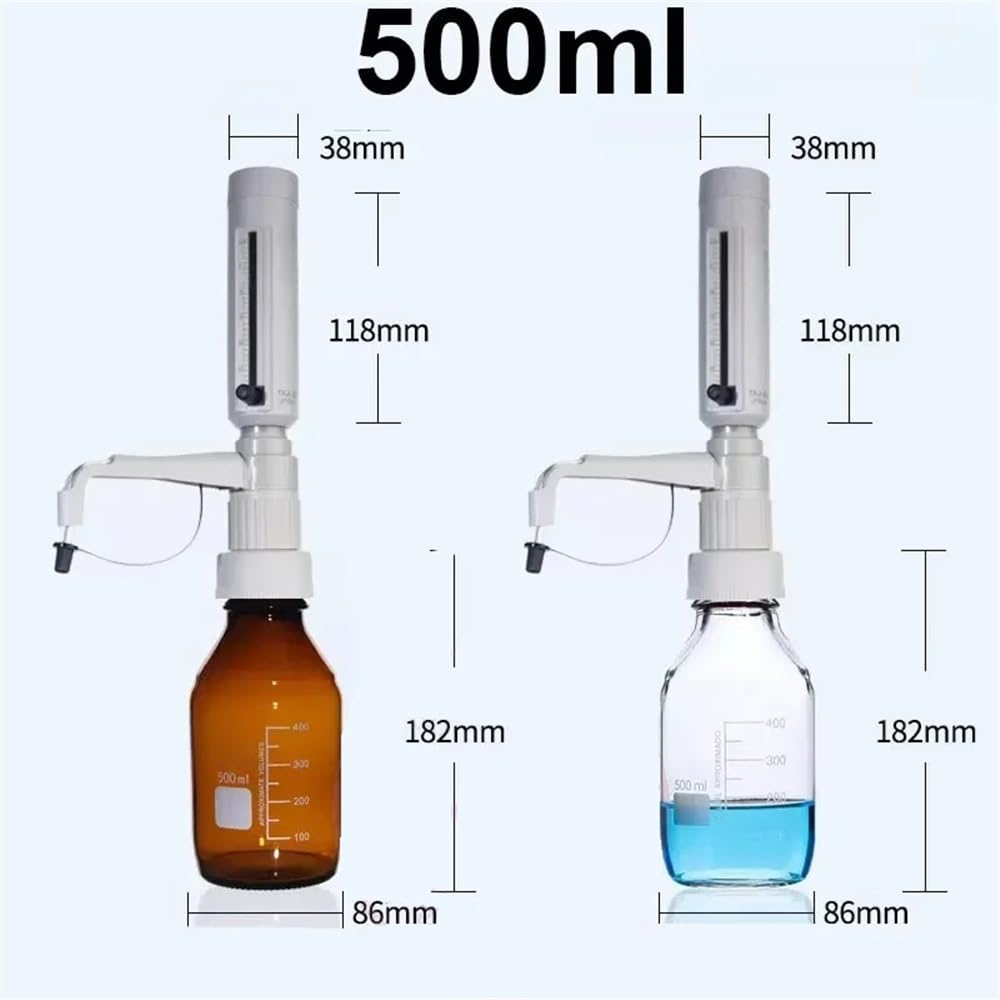 Laborausstattung und -bedarf Einstellbare Dosiervorrichtung Ausgestattet mit transparentem Braunglas Dosier 250ml 500ml 1000ml