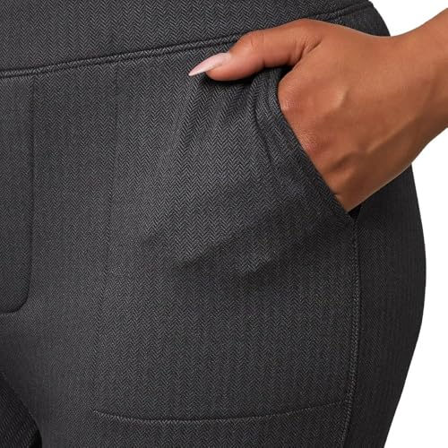 Mondetta Women's Pull-On Herringbone Straight Leg Pants3