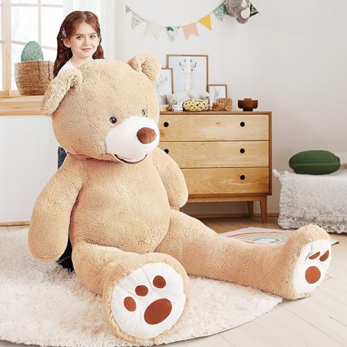 Gigantischer Plüschteddybär - Riesiger Kuschelweiches Stofftier zum Spielen und Liebhaben für Groß und Klein (160 cm)