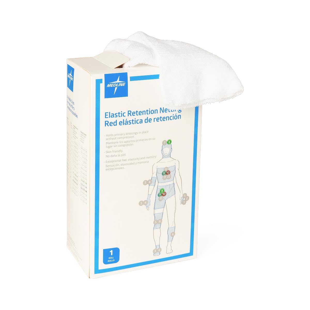 Medline Stretch Tubular Elastic Dressing Retention Net, Size 10, 41 in x 25 yds