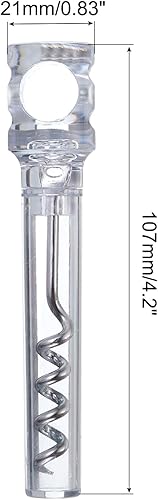 Miniatura 2 de uxcell Sacacorchos de viaje de 4.2 pulgadas, sacacorchos de bolsillo, abridor de vino portátil de plástico, mini abridor de corcho para vino para