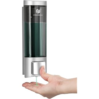 Wall Mounted Manual Soap Dispenser 200ml Silver
