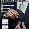 TENBST Geldbörse Herren, Slim Wallet Geldbeutel mit Münzfach & RFID Schutz, Leder Portmonee, 8 Fächer für Kreditkarten, Kartenetui Herren - Schwarz #4