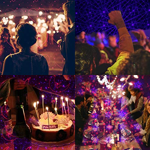 Usb Star Night Light Projector, 9 Functional Modes & 24 Lighting Effects, Sound Activated Strobe, Adjustable Romantic Decorations Special Night Light For Room Car Home Bedroom Party Hotel (Blue&Red) #TOP6