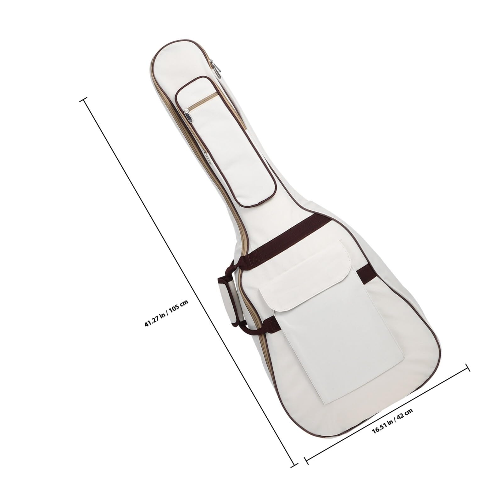 Custodia per Chitarra Acustica Beige Oxford Grande Capacità e Protezione dagli Urti per Viaggi e Conservazione Sicura dello Strumento