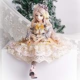 UCanaan BJD Doll, 1/3 SD Dolls 24 Inch 18 Ball Jointed Doll DIY Toys with Clothes Outfit Shoes Wig Hair Makeup, Best Gift for Girls (Carina)