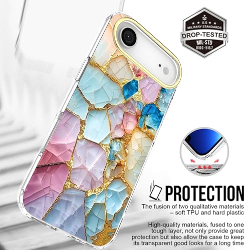 BAISRKE Magnetic Case for iPhone 17 Air 6.5 inch,Hard Back Cover with Gold Crackle Design - Slim Protective Shockproof Shell [Compatible with Mag-Safe ] by BAISRKE - Used condition - Image 3
