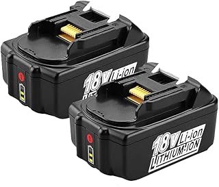 18V 5.0Ah Replacement Battery BL1850B for Makita 18 Volt LXT with Power Indicator Power,for BL1860B BL1850B BL1850 BL1840B BL1840 BL1830 BL1815B BL1815, Pack-2
