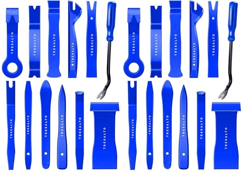 Image of Auto Trim Removal Tool Set - 12pcs (No Scratch Plastic Pry Kit) - Auto Trim Car Tools, Easy Door Panel Removal Tool for Fastener, Clip, Molding, Dashboards, Interior Tools (Pack of 2)