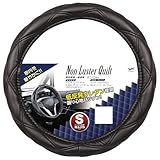 錦産業 トムボーイ （Tomboy） ハンドルカバー ノンラスタキルト Sサイズ ソフトレザー キルティング 握り心地いい ステアリングカバー ブラック NL-5360